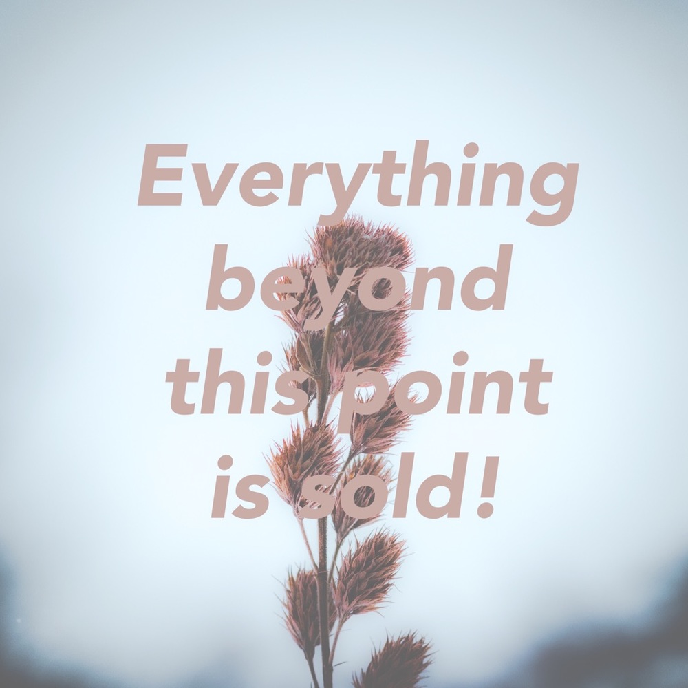 All items beyond this point are SOLD!